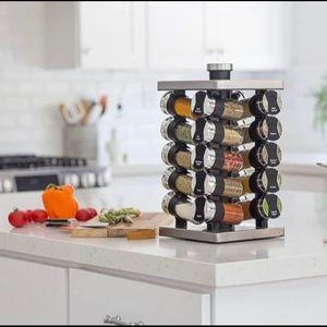 Stainless Steel 20-Jar Spice Rack